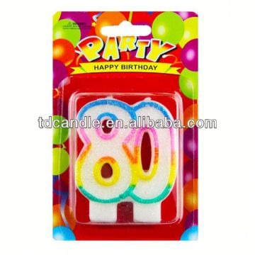 glitter birthday cake number candle