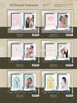 fashionable sounveir gifts crystal glass hinged photo frame
