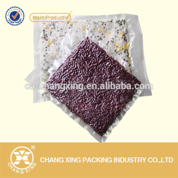 Transparent food vacuum plastic packaging pouch grain packaging