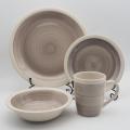 Τελευταίο σχεδιασμό Ceramic Ceramic Sernery για εστιατόριο, Brown Ceramic Tableware Dinner Set