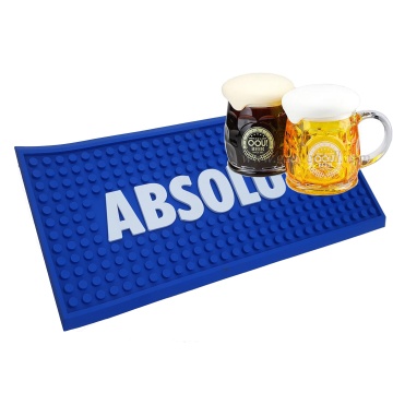 Custom Beer OEM Beverage Brewery Promotion Gift with Embossed Logo PVC Rubber Bar Mat