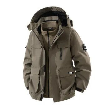 Workwear Tactical Hooded Loose 3 Bomber Jacket