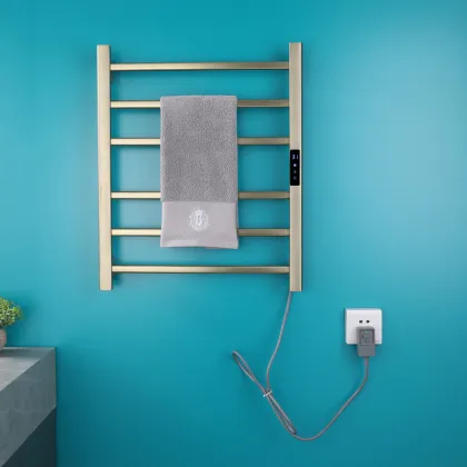 Bathroom Accessory Warm Towel Rack Brushed Gold