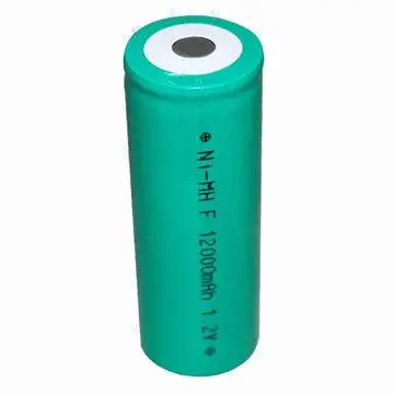 Rechargeable Ni-Mh Battery, Size F, 12,000mAh, 1.2V