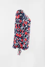 printed ladies knit T-shirt with 3/4 sleeve