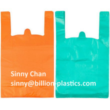 Custom Plastic Reusable Vest Carrier Plastic Shopping Bag