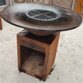 حديقة Corten Steel Fire Pit Barbecue Grill