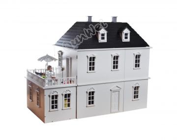 1/12 scale wooden dollhouse kit for assemble