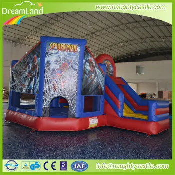 Hottest Style Wonderful Outdoor Combo Toys Inflatable Spider Man Bouncy Castle