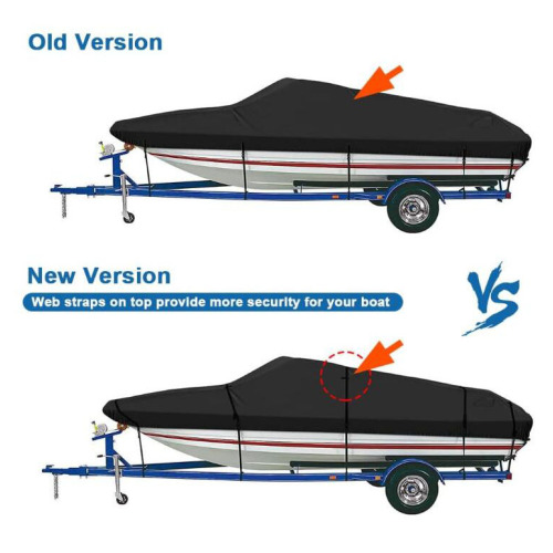 Trailerable UV Protected Boat Cover 600D polyester Boat Cover trailerable boat cover Supplier