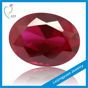Made in China oval 5# synthetic ruby stone