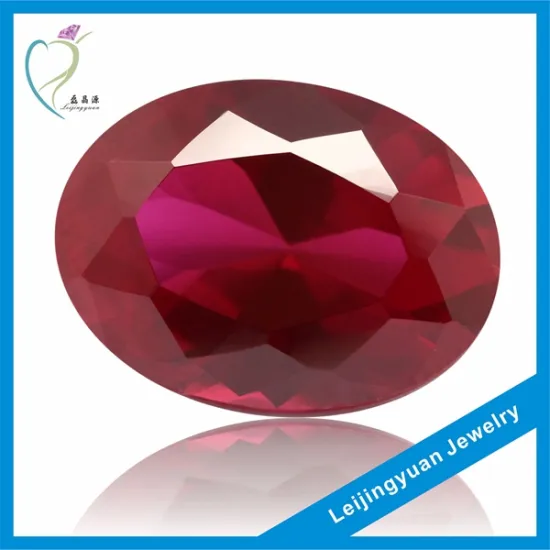 Made in China oval 5# synthetic ruby stone