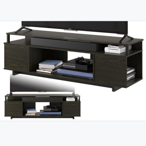 Black Special Design Wood TV Stand com armazenamento