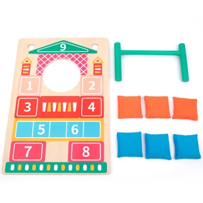 Outdoor Wooden Sports Game: Throwing Sandbag Toys for Educational Kids' Entertainment