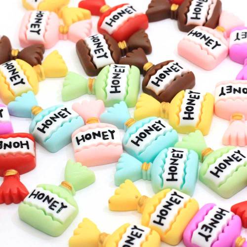 Kawaii Sweet Honey LATTE Caramelle Resina Flatback Cabochons Cibo in miniatura Fai da te Scrapbooking pendenti Abbellimento all&#39;ingrosso