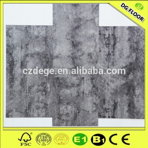 Stone surface 4mm PVC vinyl flooring with fiberglass China manufacturer