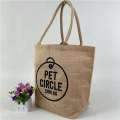 Customized Logo Printed Cheap Jute Shopping Bag