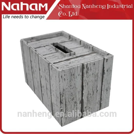NAHAM Ancient Wood Grain Paper Cosmetic Makeup Train Case
