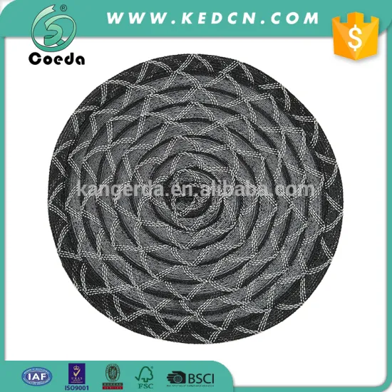 Woven Round Polyester Dining Table Placemat for Home Decor