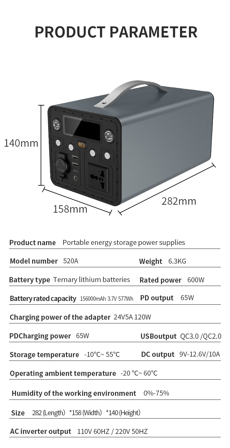 Portable Power Station 600W