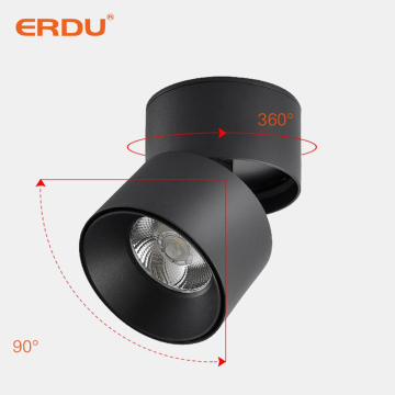 ERDU COB Spotlight: Adjustable Ceiling LED Downlight for Indoor Living Rooms