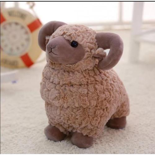 Simulação de pequenos brinquedos de pelúcia de ovelhas