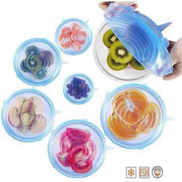 Freezer microwave safe non-spill silicone stretch lids