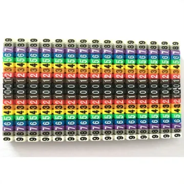 Clip cable marker 0-9 coded plastic cable
