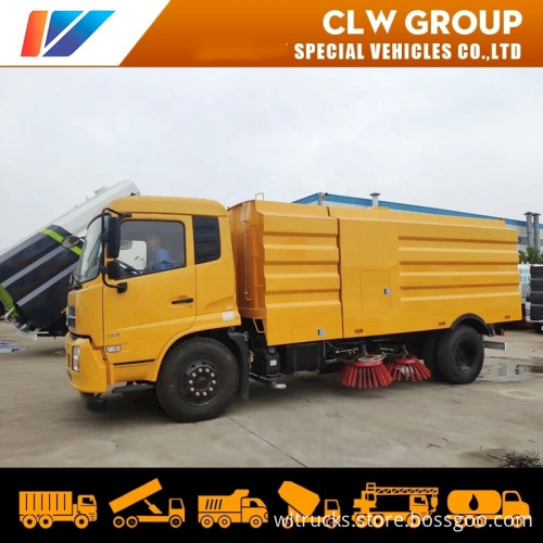 Brand New Parking Lot Four Brush Broom Road Sweeper Dongfeng 12cbm street Sweeper vacuum Truck for Sale