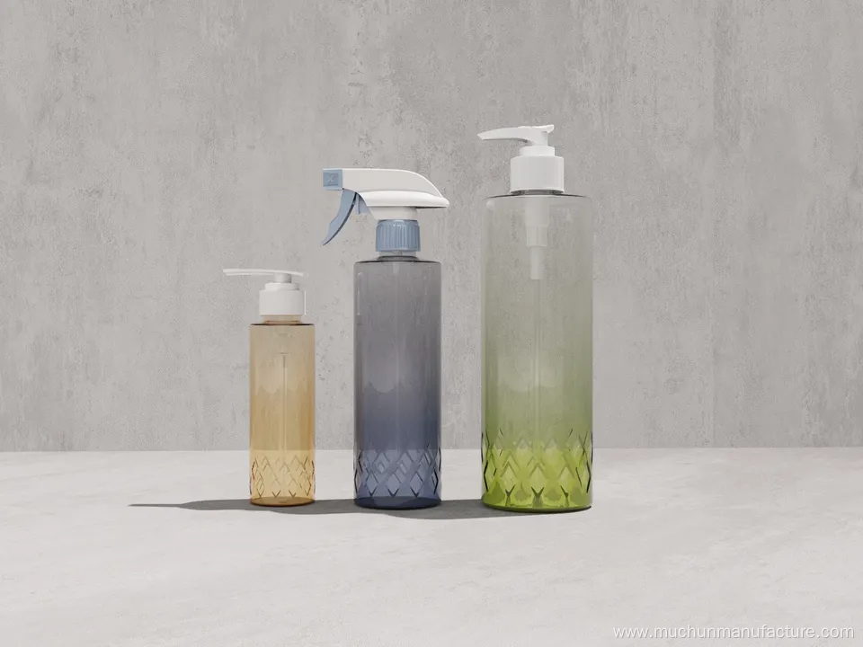 Custom Plastic Packaging Hand Wash Liquid Shampoo Bottles