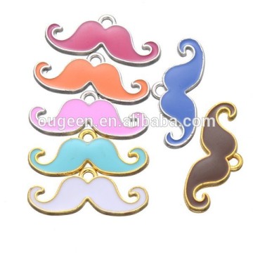 2015 hot selling fake enamel beard charm fashion accessory jewelry