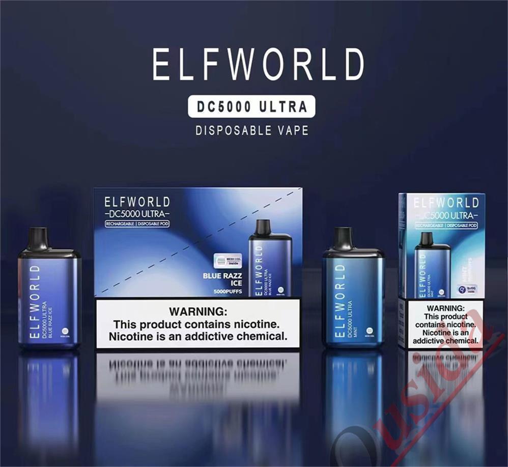 Hải quan Elf World DC5000 Puffs Vape Pen dùng một lần