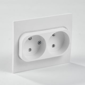 Presa rotonda del pannello PC da 250 V euro doppio da parete da 16A con 2 punti CA