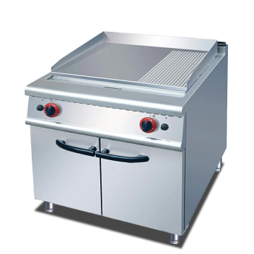 Hot Selling Hotel Restaurant BBQ Gas Lava Grill with Cabinet