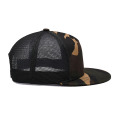 Camo platte rand mesh cap hoed met plastic gesp
