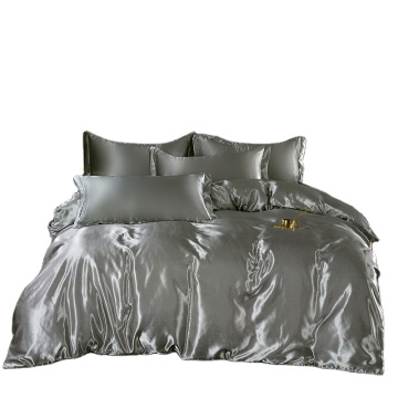 Summer Cooling King Size Polyester Bedsheet Set with Duvet Cover and Flat Sheet