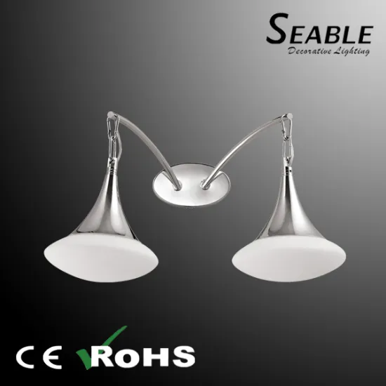 white color Modern decorative bright Indoor two heads wall lamp