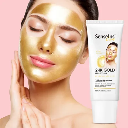 24k Gold Peel Off Mask - Organic Whitening Collagen Facial Mask