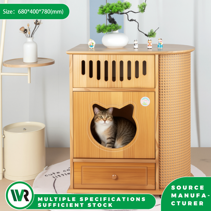 Rumah gua kucing mewah hangat kabur