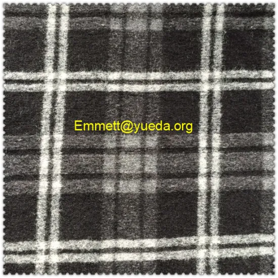 black grey white colours Tartan plaid jacquard knit boiled Wool Fabric, Woolen Cloth Fabric, Wool Cloth Fabric