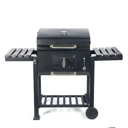 Outdoor BBQ grill charcoal grill with wheels
