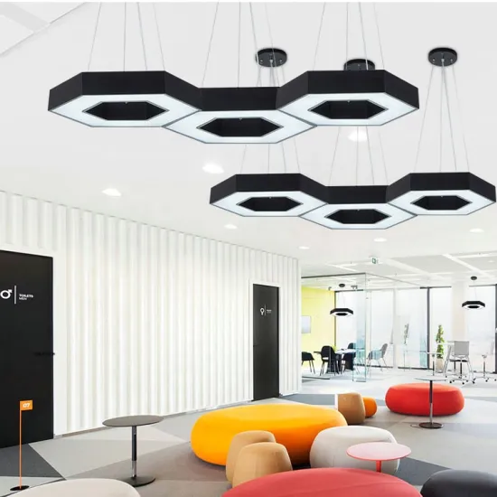 Modern Aluminum Hexagon Pendant Light for Bedroom and Dining Table - Wholesale Yellow Black White