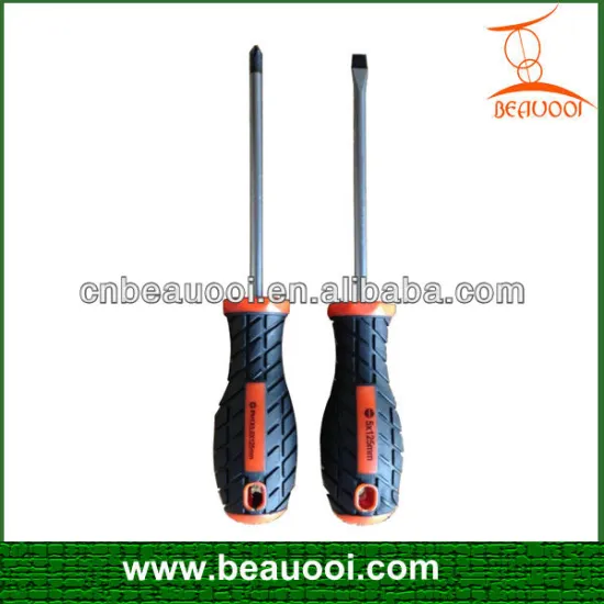 New PP+TPR Double Color Handle Function Phillip Slotted Cheap Magnetic Screwdriver