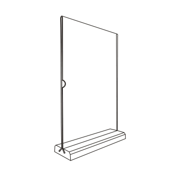 Double Sided T-Shaped Acrylic Poster Holder
