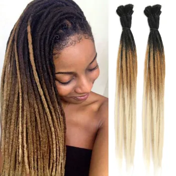 Dreadlocks Hair Extension 20inch 50cm Synthetic Ombre Color Crochet Hair