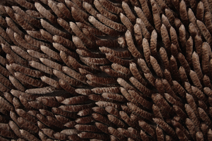 Shinning Polyester Chenille Rugs brown