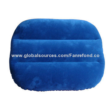 Inflatable pillow, PVC material or velvet, PVC flocked material