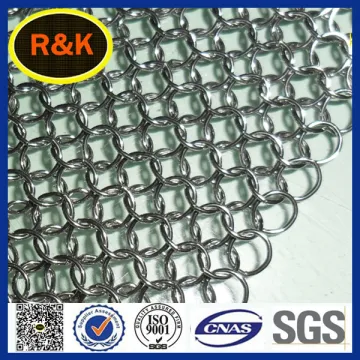 Stainless steel chainmail sheet
