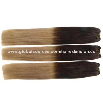 Ombre color good quality 100% human hair weft
