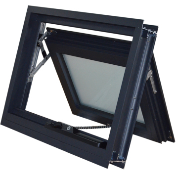 Waterproof Awning Window: Custom Top Hung Aluminum Frame Swing Bathroom Window